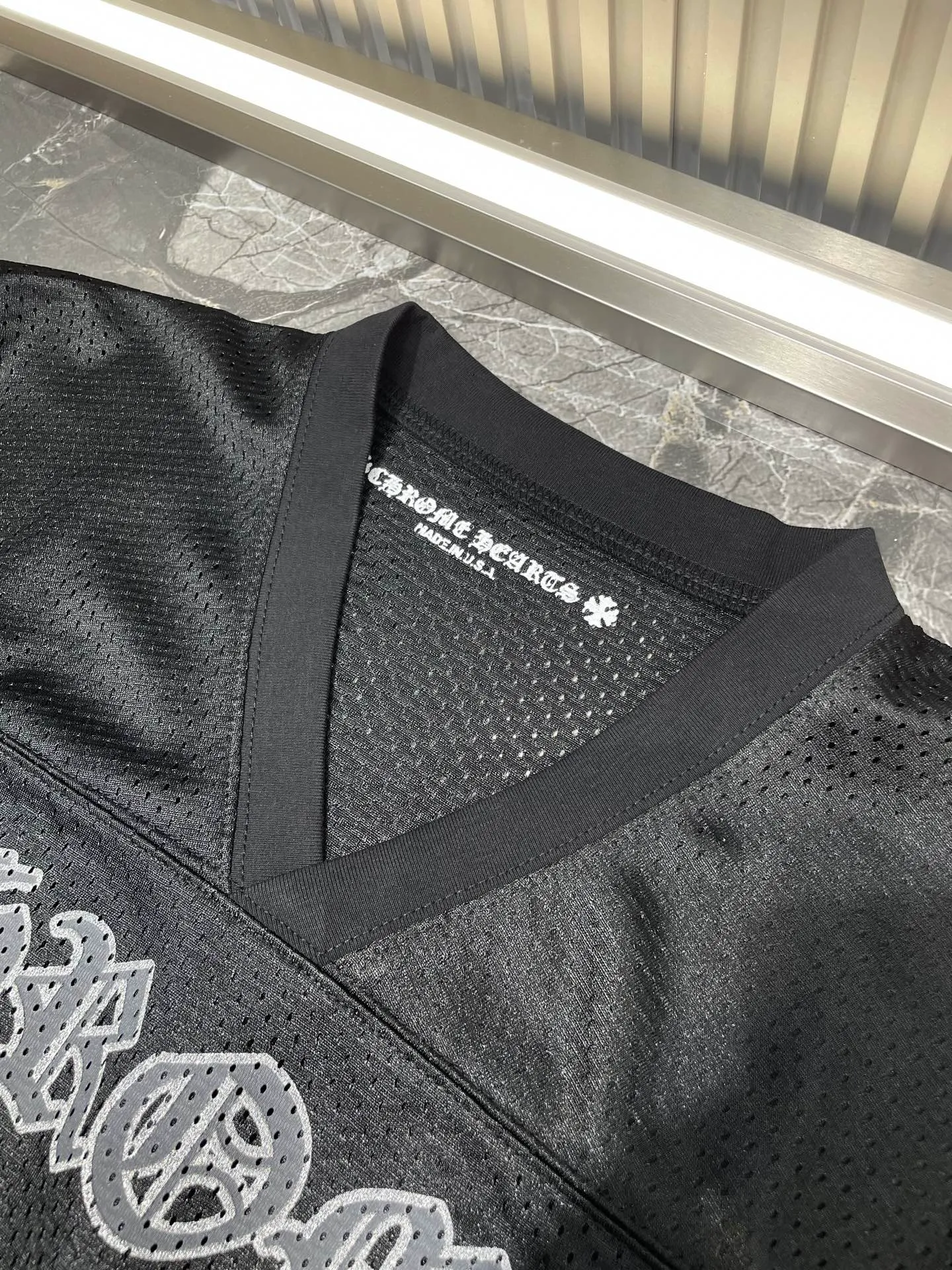🅿️300 CH Croix Heart🌟【Top original order】25SS glitter ice hockey top YB open plate fixed dyeing color the highest version on the market The fabric is made of high-density 100D bird's eye cloth Double-sided mesh positioning is very time-consuming The cost of labor loss is very high Non-single layer thin transparent bottom junk on the market Same style for men and women OS version size: s m l